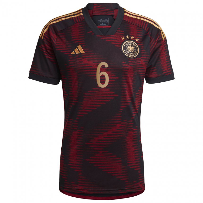 Niño Camiseta Alemania Umut Tohumcu #6 Granate Negro 2ª Equipación 22-24 La Camisa