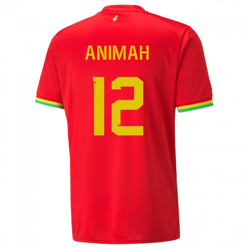 Niño Camiseta Ghana Grace Animah #12 Rojo 2ª Equipación 22-24 La Camisa
