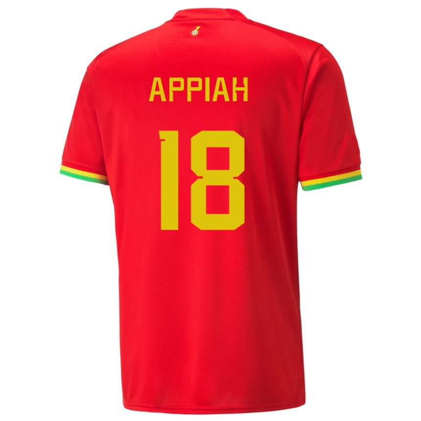 Niño Camiseta Ghana Veronica Appiah #18 Rojo 2ª Equipación 22-24 La Camisa