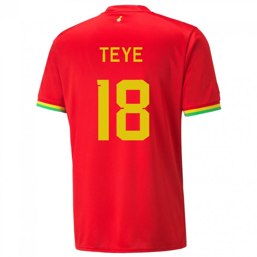 Niño Camiseta Ghana Suzzy Teye #18 Rojo 2ª Equipación 22-24 La Camisa