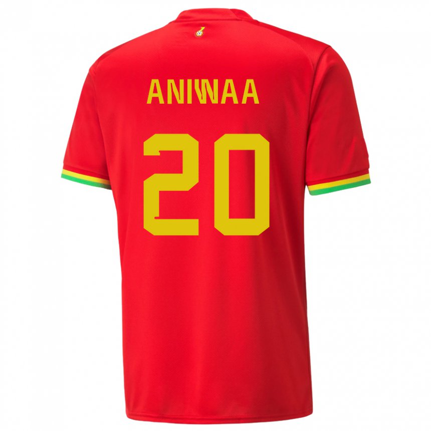 Niño Camiseta Ghana Louisa Aniwaa #20 Rojo 2ª Equipación 22-24 La Camisa