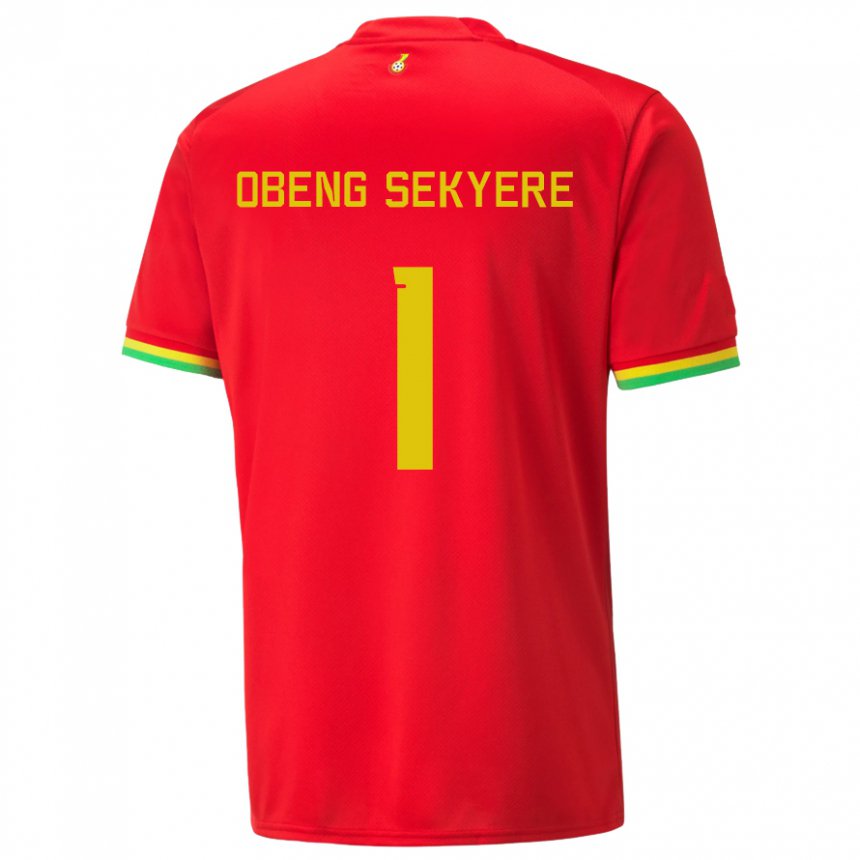 Niño Camiseta Ghana Gregory Obeng Sekyere #1 Rojo 2ª Equipación 22-24 La Camisa
