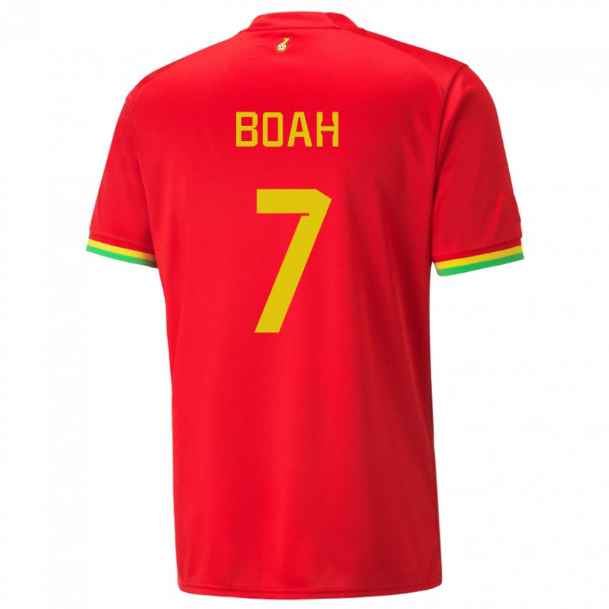 Niño Camiseta Ghana Collins Boah #7 Rojo 2ª Equipación 22-24 La Camisa