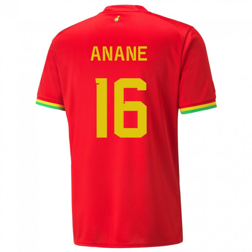 Niño Camiseta Ghana Vincent Anane #16 Rojo 2ª Equipación 22-24 La Camisa