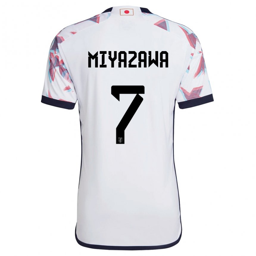 Niño Camiseta Japón Hinata Miyazawa #7 Blanco 2ª Equipación 22-24 La Camisa