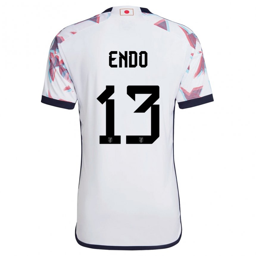 Niño Camiseta Japón Jun Endo #13 Blanco 2ª Equipación 22-24 La Camisa
