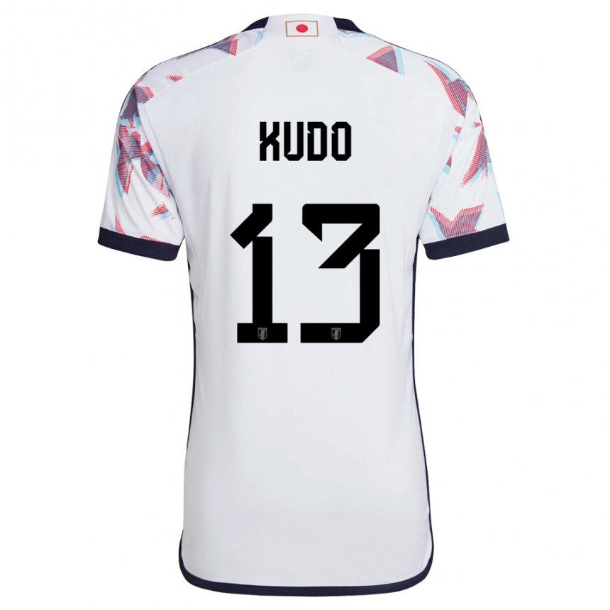 Niño Camiseta Japón Kota Kudo #13 Blanco 2ª Equipación 22-24 La Camisa