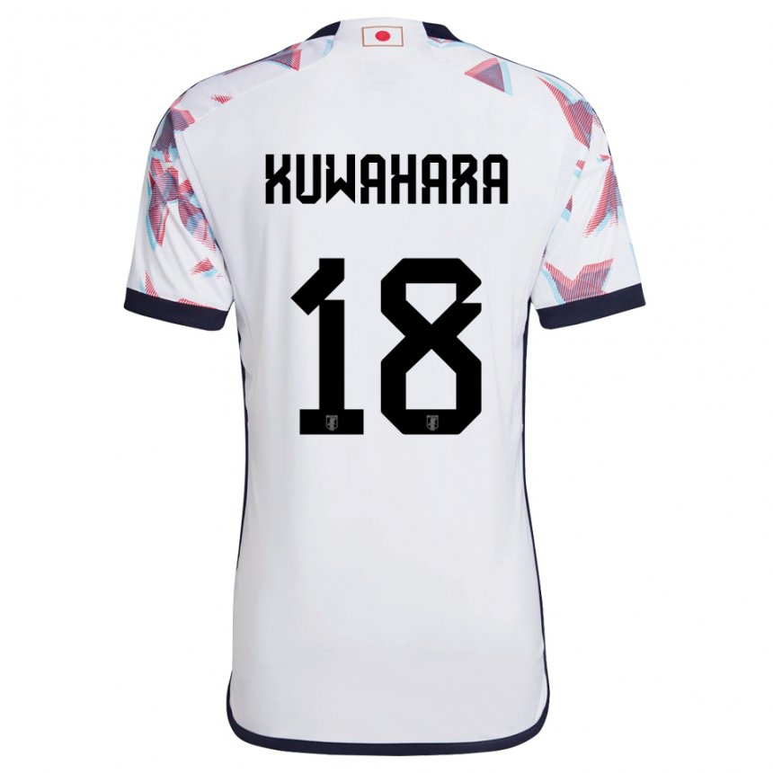 Niño Camiseta Japón Rikuto Kuwahara #18 Blanco 2ª Equipación 22-24 La Camisa