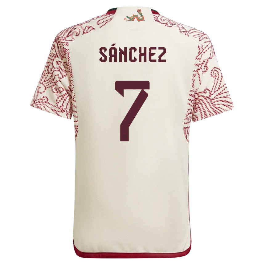 Niño Camiseta México Maria Sanchez #7 Maravilla Blanco Rojo 2ª Equipación 22-24 La Camisa