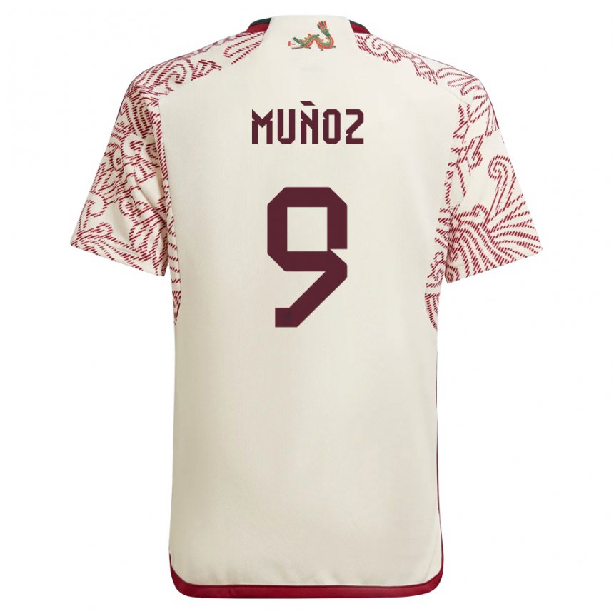 Niño Camiseta México Santiago Munoz #9 Maravilla Blanco Rojo 2ª Equipación 22-24 La Camisa
