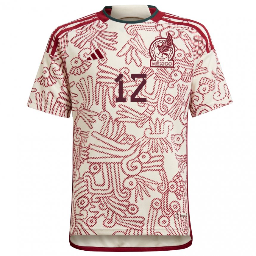 Niño Camiseta México Eduardo Garcia #12 Maravilla Blanco Rojo 2ª Equipación 22-24 La Camisa