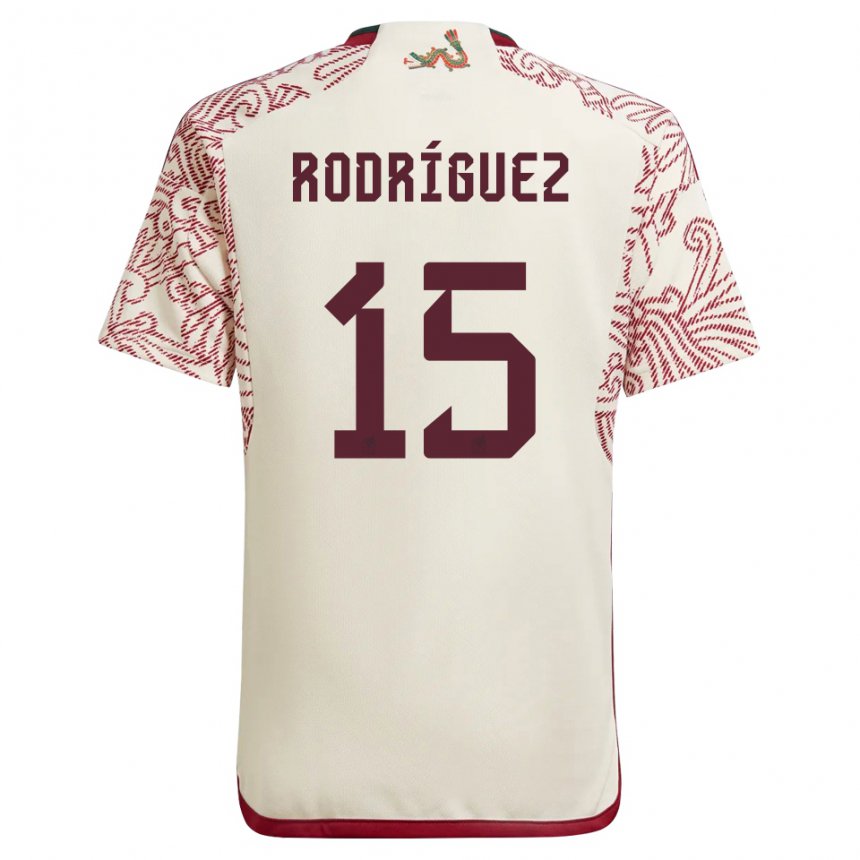 Niño Camiseta México Jorge Rodriguez #15 Maravilla Blanco Rojo 2ª Equipación 22-24 La Camisa