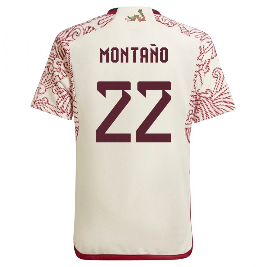 Niño Camiseta México Andres Montano #22 Maravilla Blanco Rojo 2ª Equipación 22-24 La Camisa