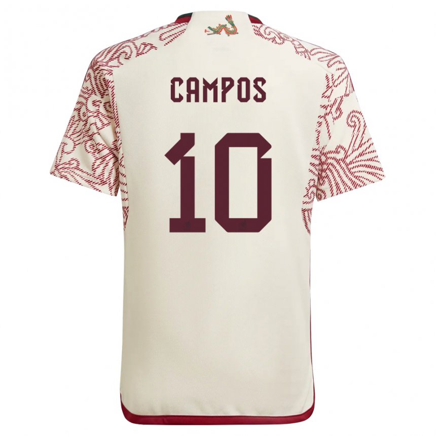Niño Camiseta México Karel Campos #10 Maravilla Blanco Rojo 2ª Equipación 22-24 La Camisa