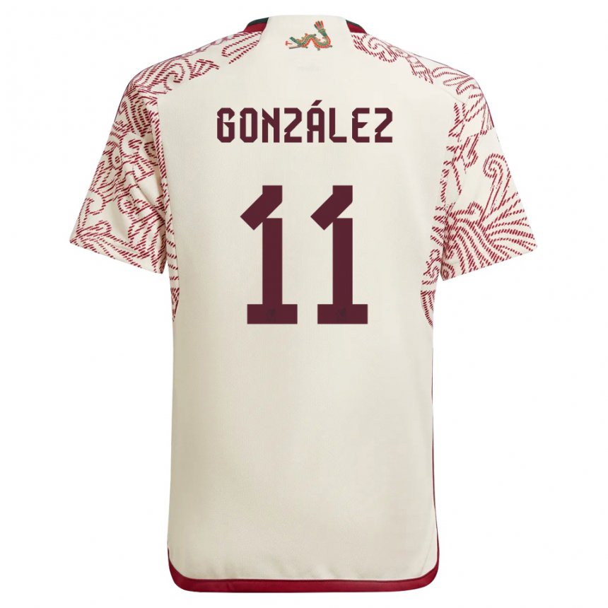 Niño Camiseta México Bryan Gonzalez #11 Maravilla Blanco Rojo 2ª Equipación 22-24 La Camisa