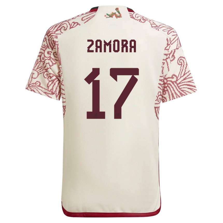 Niño Camiseta México Saul Zamora #17 Maravilla Blanco Rojo 2ª Equipación 22-24 La Camisa