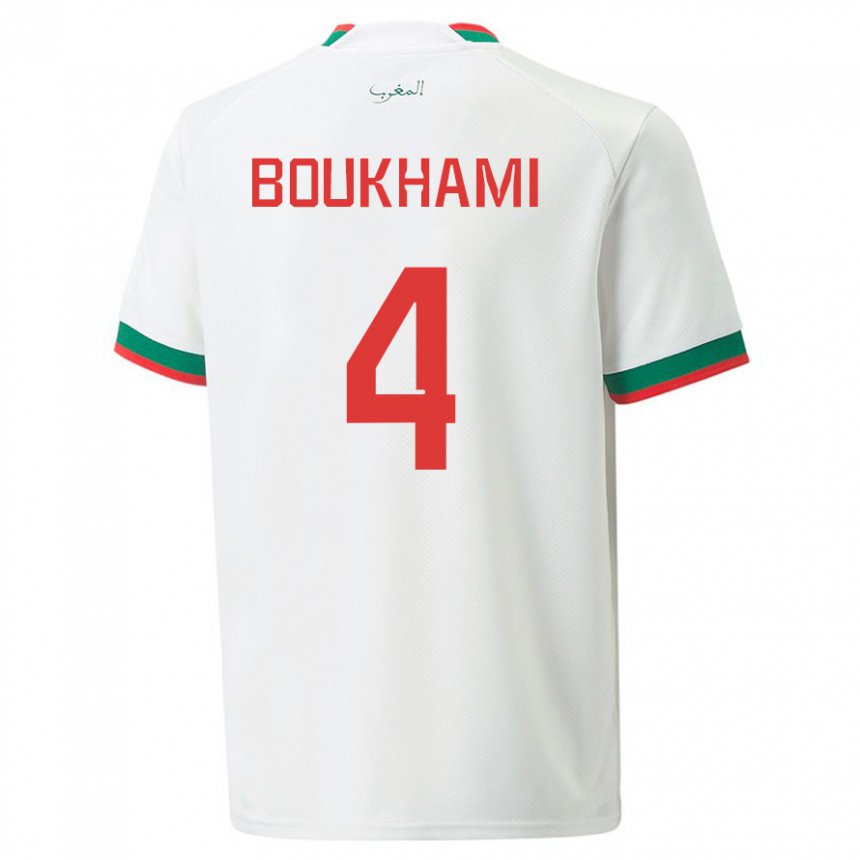 Niño Camiseta Marruecos Siham Boukhami #4 Blanco 2ª Equipación 22-24 La Camisa