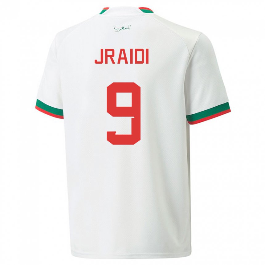 Niño Camiseta Marruecos Ibtissam Jraidi #9 Blanco 2ª Equipación 22-24 La Camisa