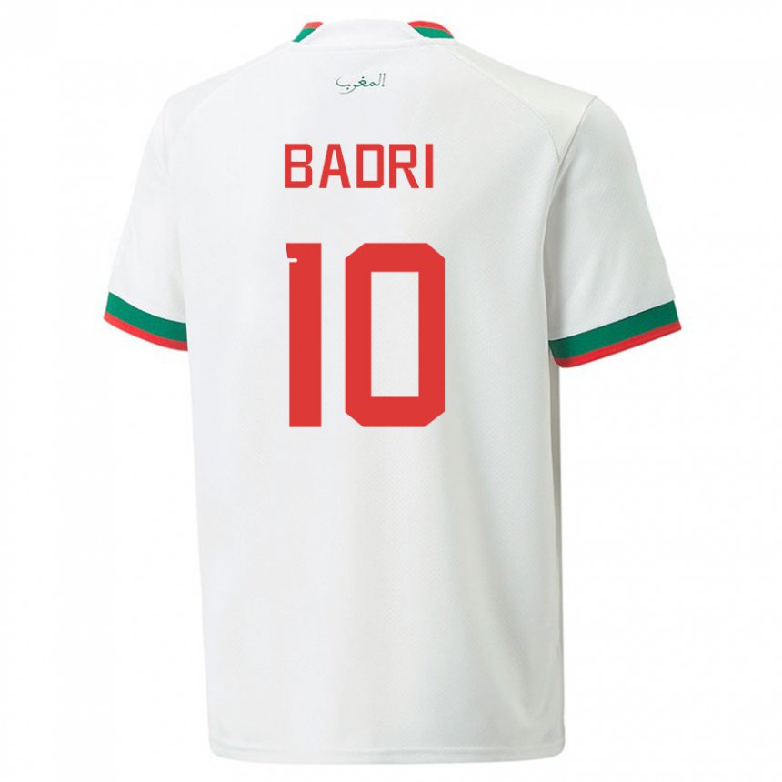 Niño Camiseta Marruecos Najat Badri #10 Blanco 2ª Equipación 22-24 La Camisa