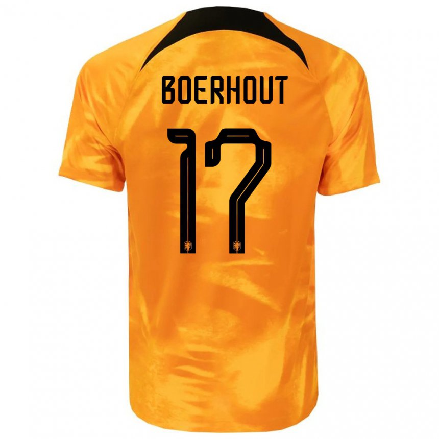 Hombre Camiseta Países Bajos Yoram Boerhout #17 Naranja Láser 1ª Equipación 22-24 La Camisa
