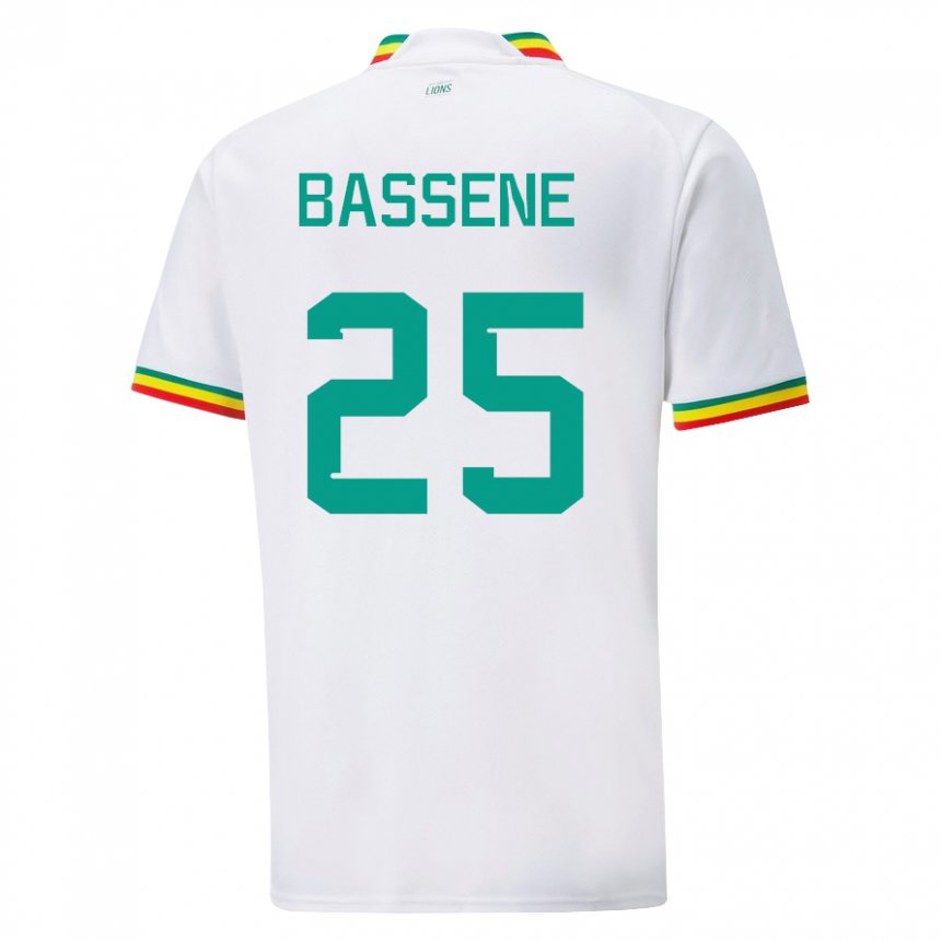Hombre Camiseta Senegal Pascaline Bassene #25 Blanco 1ª Equipación 22-24 La Camisa