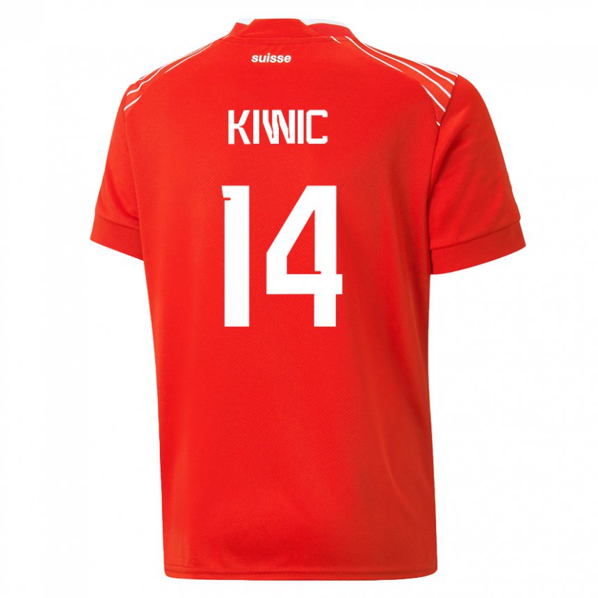 Hombre Camiseta Suiza Rahel Kiwic #14 Rojo 1ª Equipación 22-24 La Camisa