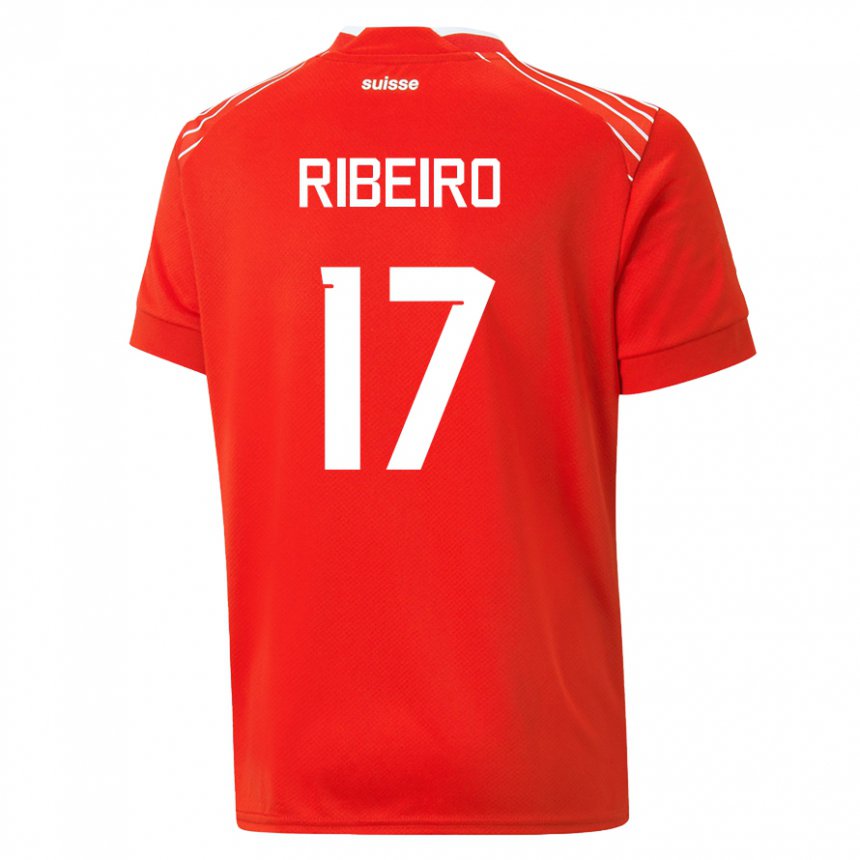 Hombre Camiseta Suiza Joel Ribeiro #17 Rojo 1ª Equipación 22-24 La Camisa