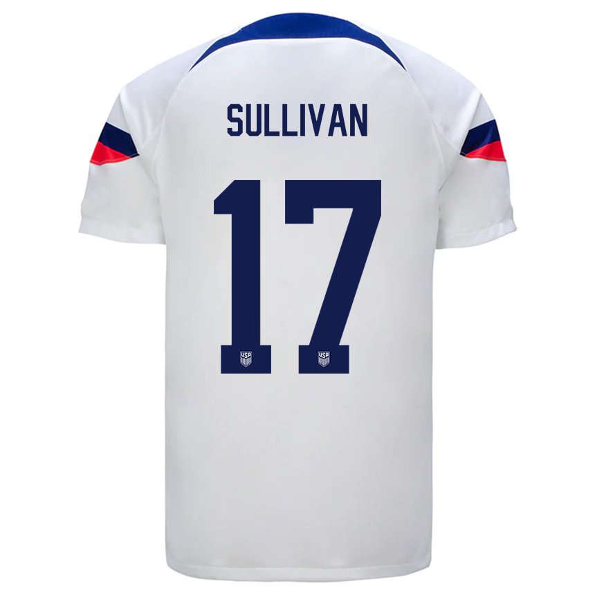Hombre Camiseta Estados Unidos Andi Sullivan #17 Blanco 1ª Equipación 22-24 La Camisa