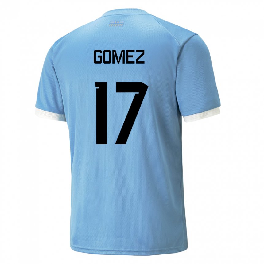 Hombre Camiseta Uruguay Cecilia Gomez #17 Azul 1ª Equipación 22-24 La Camisa