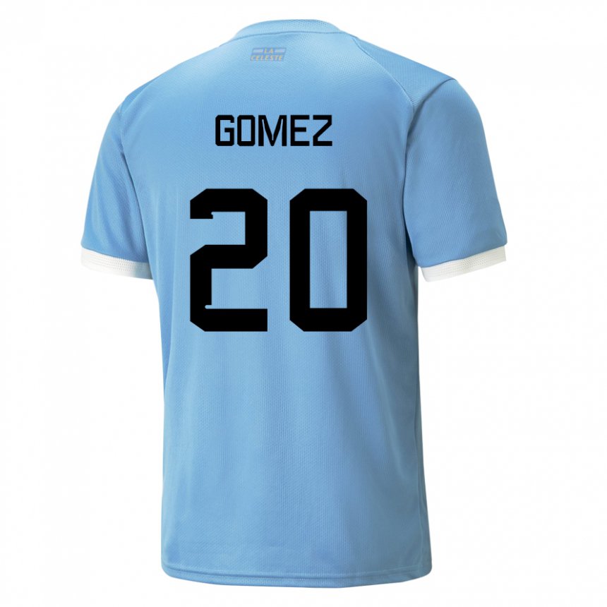 Hombre Camiseta Uruguay Luciana Gomez #20 Azul 1ª Equipación 22-24 La Camisa