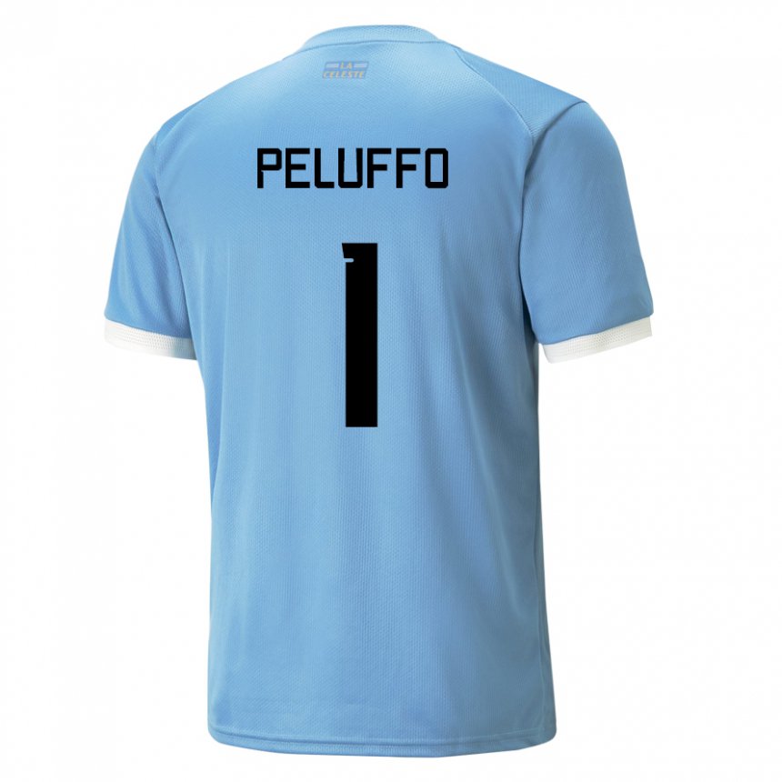 Hombre Camiseta Uruguay Daniel Peluffo #1 Azul 1ª Equipación 22-24 La Camisa