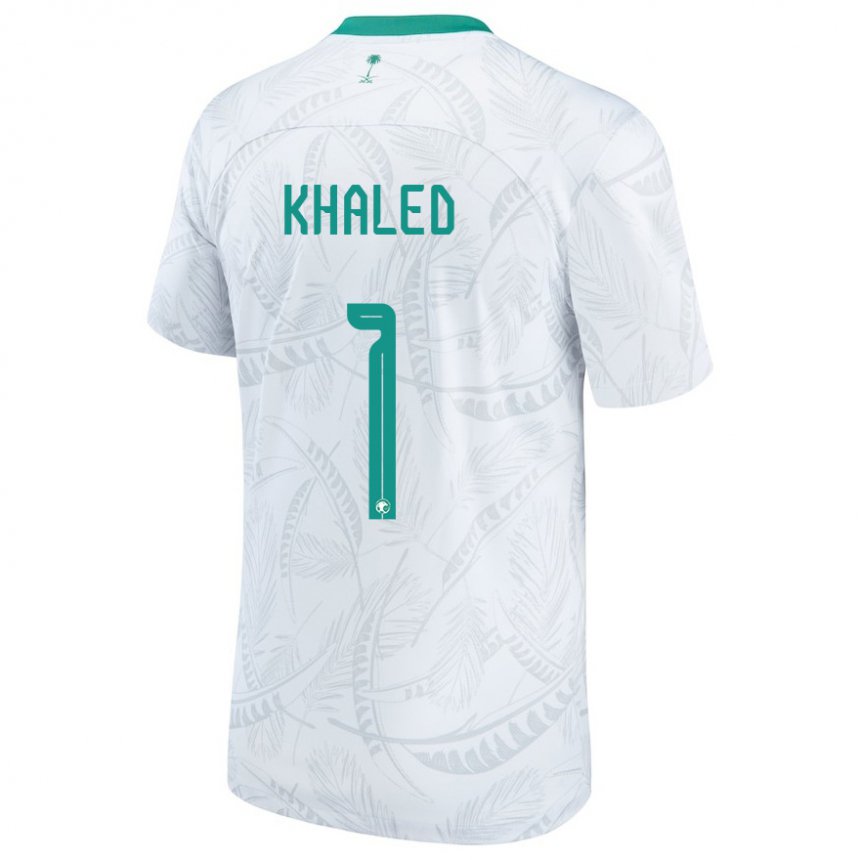 Hombre Camiseta Arabia Saudita Sarah Khaled #1 Blanco 1ª Equipación 22-24 La Camisa