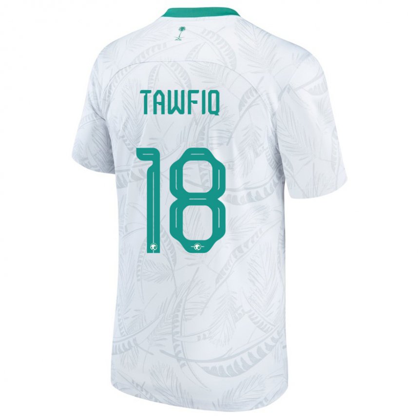 Hombre Camiseta Arabia Saudita Saba Tawfiq #18 Blanco 1ª Equipación 22-24 La Camisa