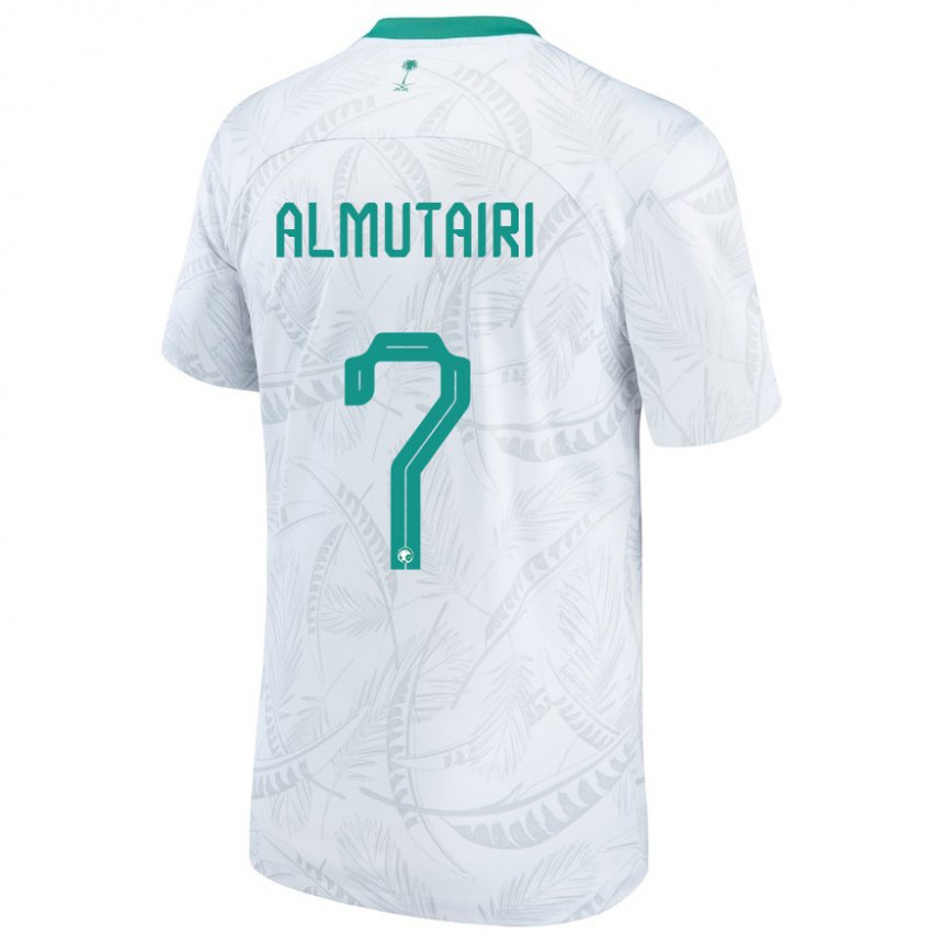 Hombre Camiseta Arabia Saudita Nawaf Almutairi #7 Blanco 1ª Equipación 22-24 La Camisa