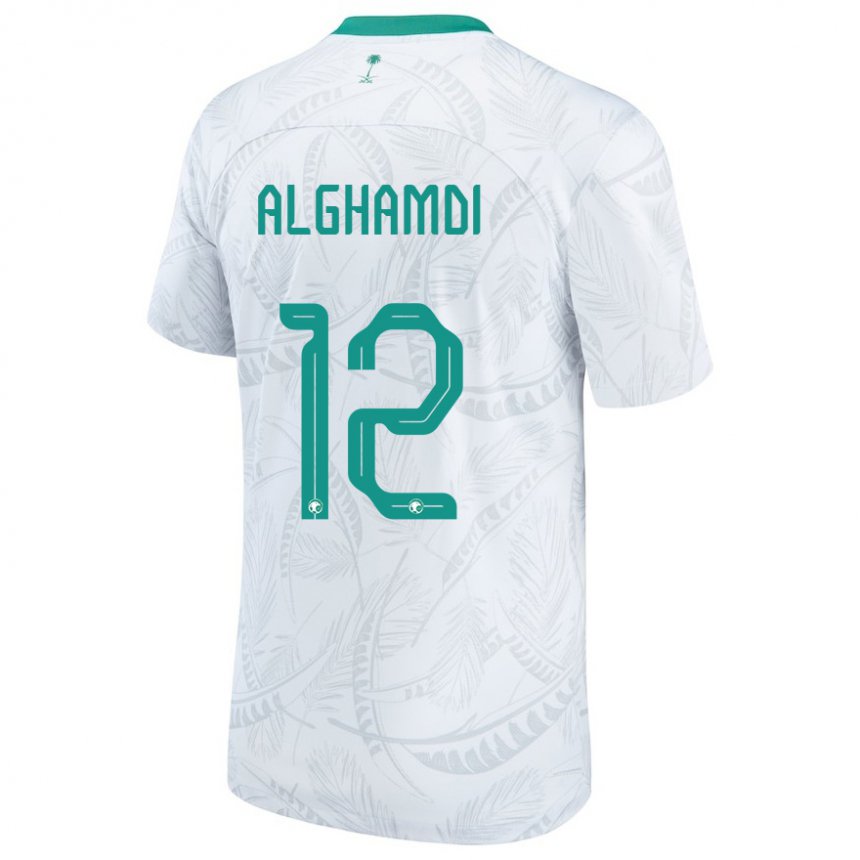 Hombre Camiseta Arabia Saudita Faisal Alghamdi #12 Blanco 1ª Equipación 22-24 La Camisa
