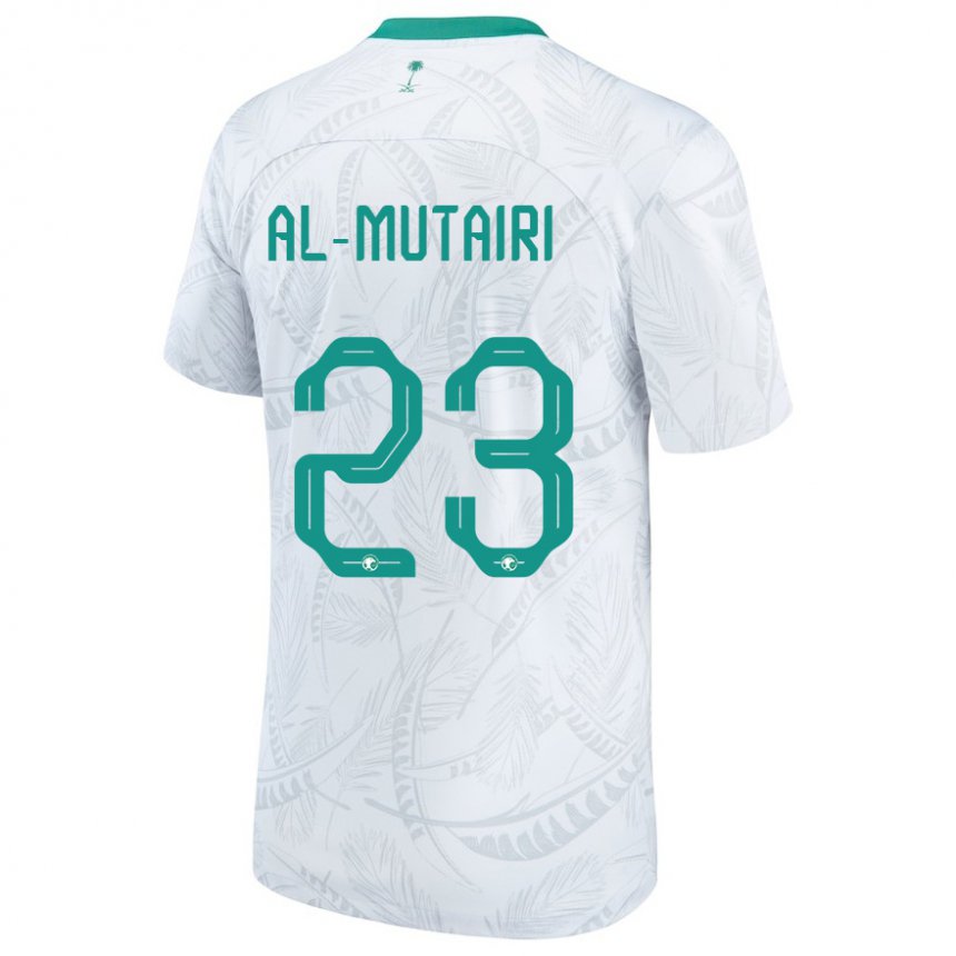 Hombre Camiseta Arabia Saudita Turki Al Mutairi #23 Blanco 1ª Equipación 22-24 La Camisa
