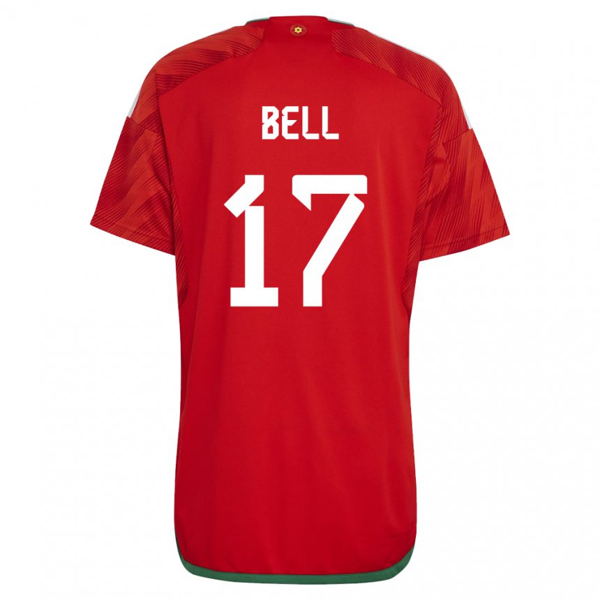 Hombre Camiseta Gales Zac Bell #17 Rojo 1ª Equipación 22-24 La Camisa