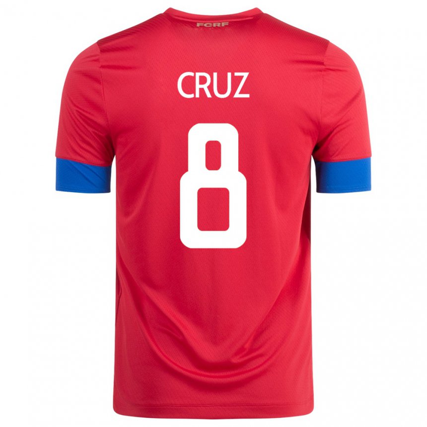 Hombre Camiseta Costa Rica Daniela Cruz #8 Rojo 1ª Equipación 22-24 La Camisa