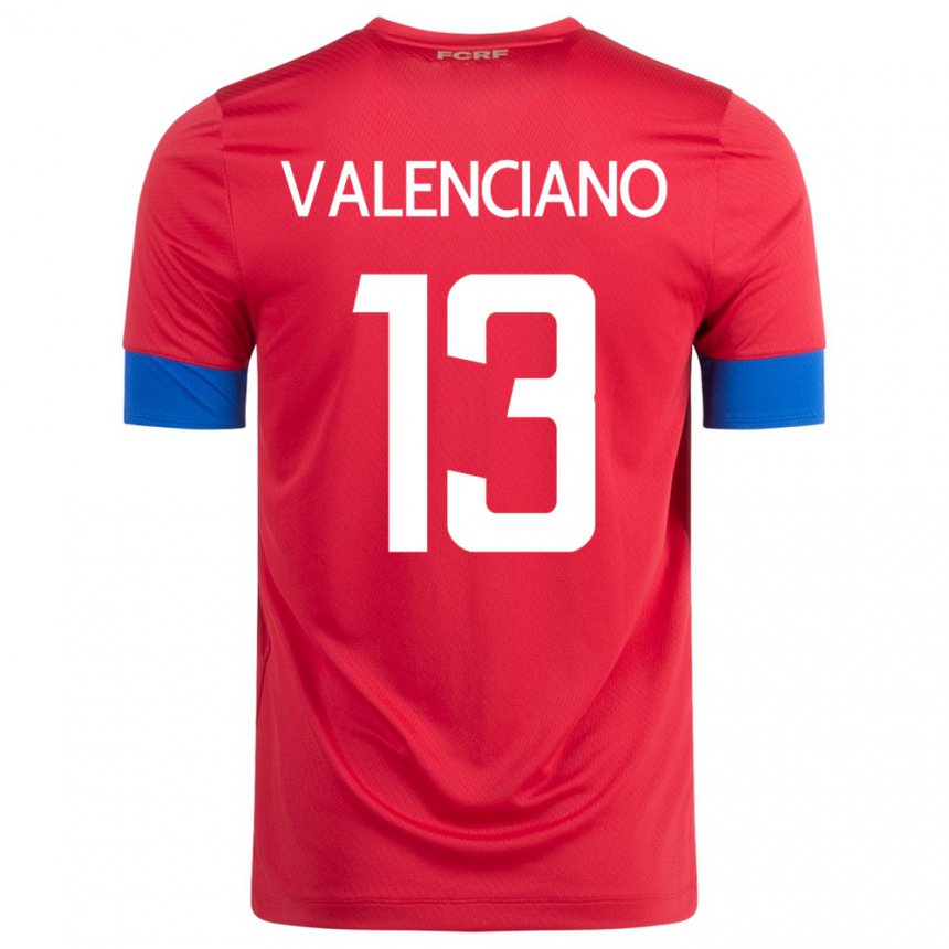 Hombre Camiseta Costa Rica Emilie Valenciano #13 Rojo 1ª Equipación 22-24 La Camisa