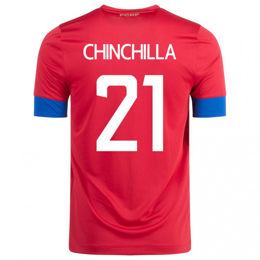 Hombre Camiseta Costa Rica Viviana Chinchilla #21 Rojo 1ª Equipación 22-24 La Camisa