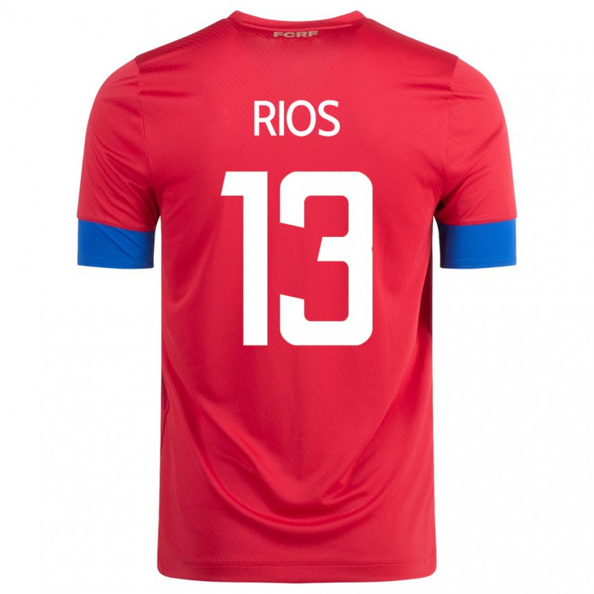 Hombre Camiseta Costa Rica Keral Rios #13 Rojo 1ª Equipación 22-24 La Camisa