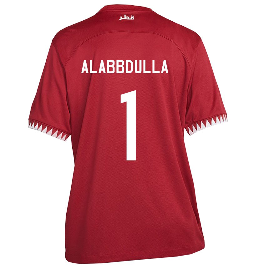 Hombre Camiseta Catar Latifa Alabbdulla #1 Granate 1ª Equipación 22-24 La Camisa