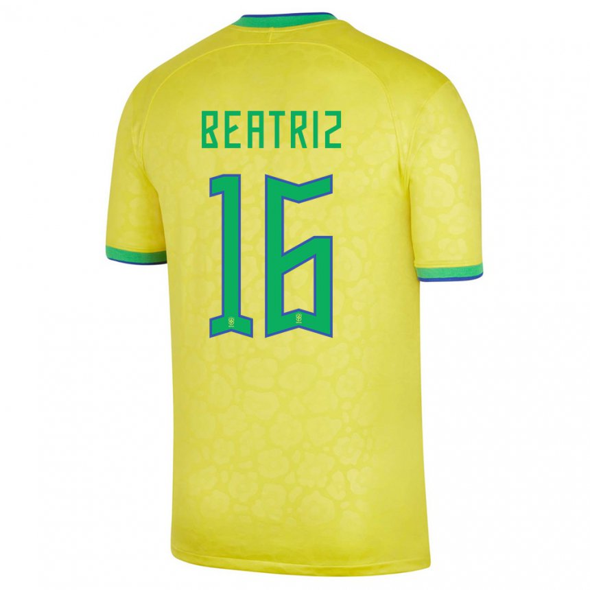 Hombre Camiseta Brasil Beatriz #16 Amarillo 1ª Equipación 22-24 La Camisa