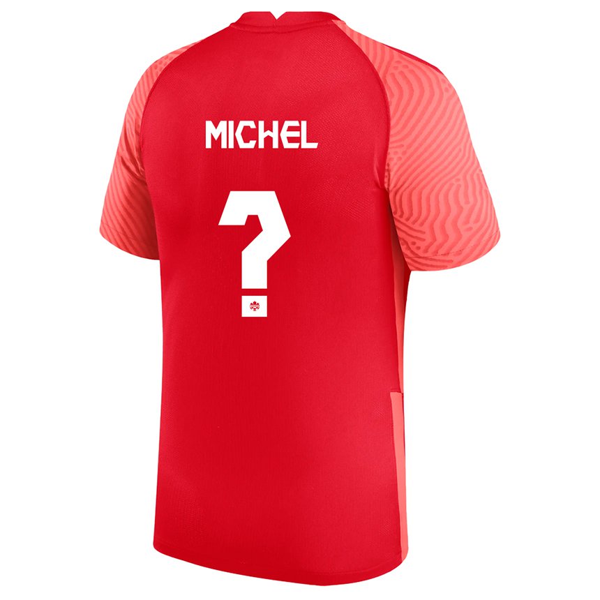 Hombre Camiseta Canadá Dieu Merci Michel #0 Rojo 1ª Equipación 22-24 La Camisa