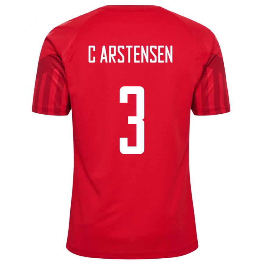 Hombre Camiseta Dinamarca Rasmus Carstensen #3 Rojo 1ª Equipación 22-24 La Camisa