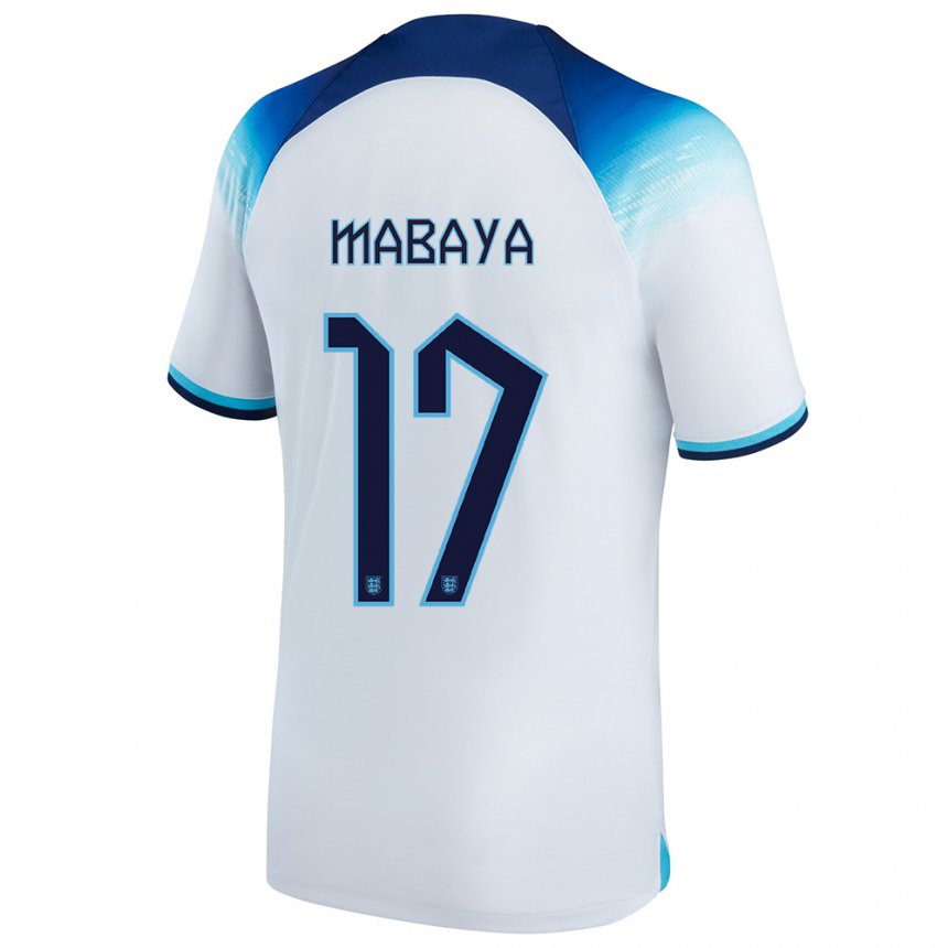 Hombre Camiseta Inglaterra Isaac Mabaya #17 Blanco Azul 1ª Equipación 22-24 La Camisa