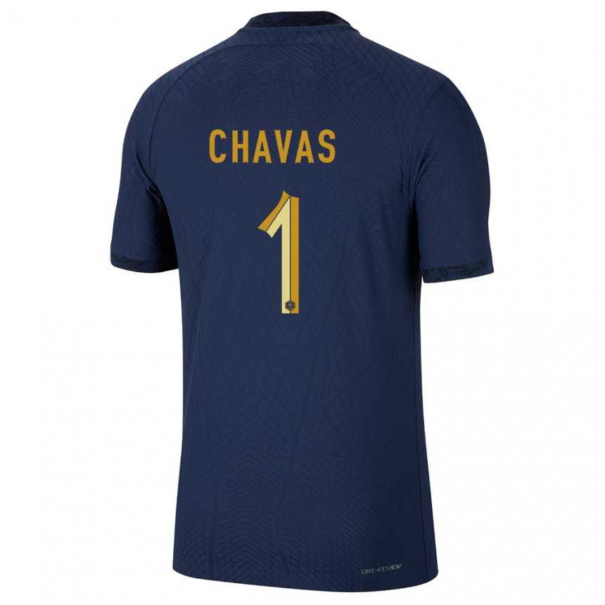 Hombre Camiseta Francia Mylene Chavas #1 Azul Marino 1ª Equipación 22-24 La Camisa