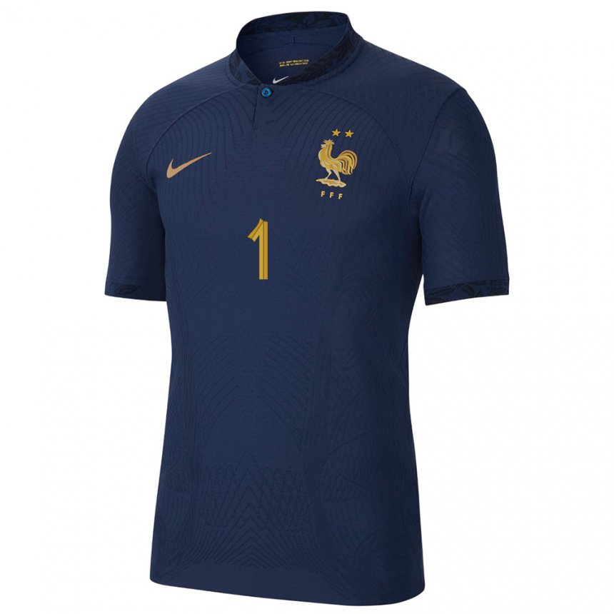 Hombre Camiseta Francia Mylene Chavas #1 Azul Marino 1ª Equipación 22-24 La Camisa