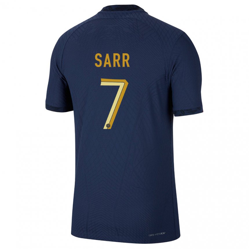 Hombre Camiseta Francia Ouleymata Sarr #7 Azul Marino 1ª Equipación 22-24 La Camisa