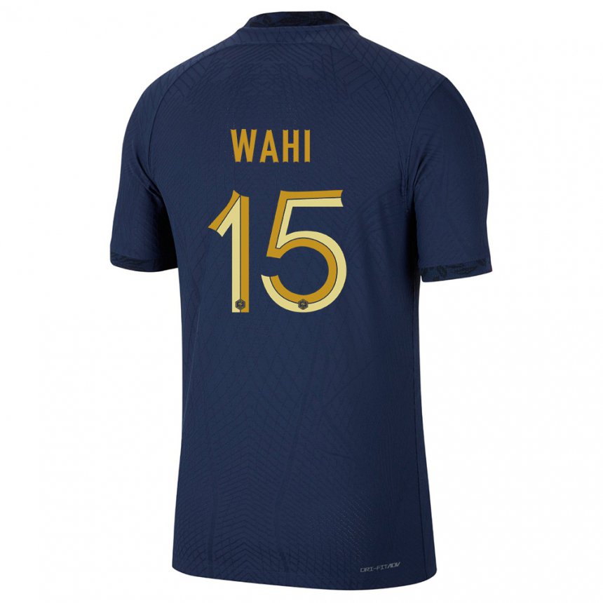 Hombre Camiseta Francia Elye Wahi #15 Azul Marino 1ª Equipación 22-24 La Camisa